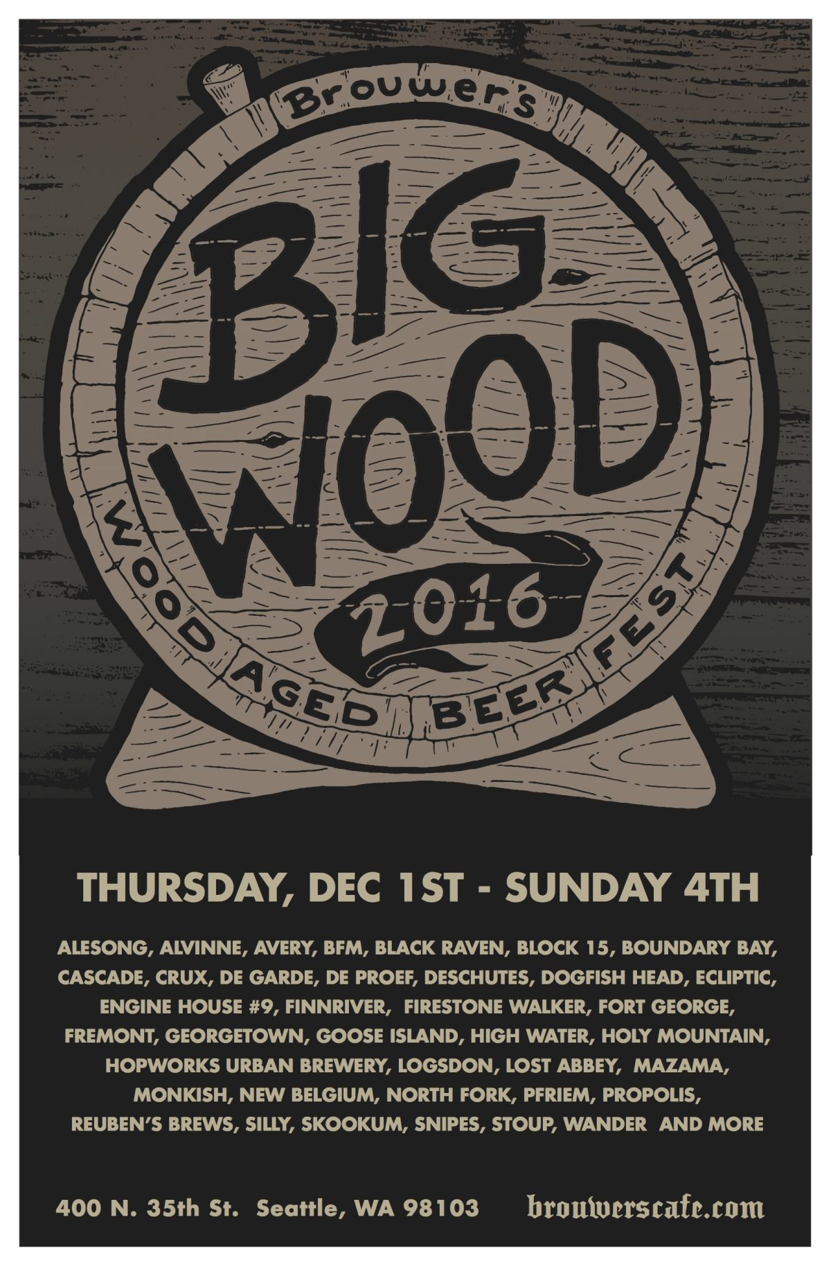 Bigwood Festival Starts December 1st @ 11am