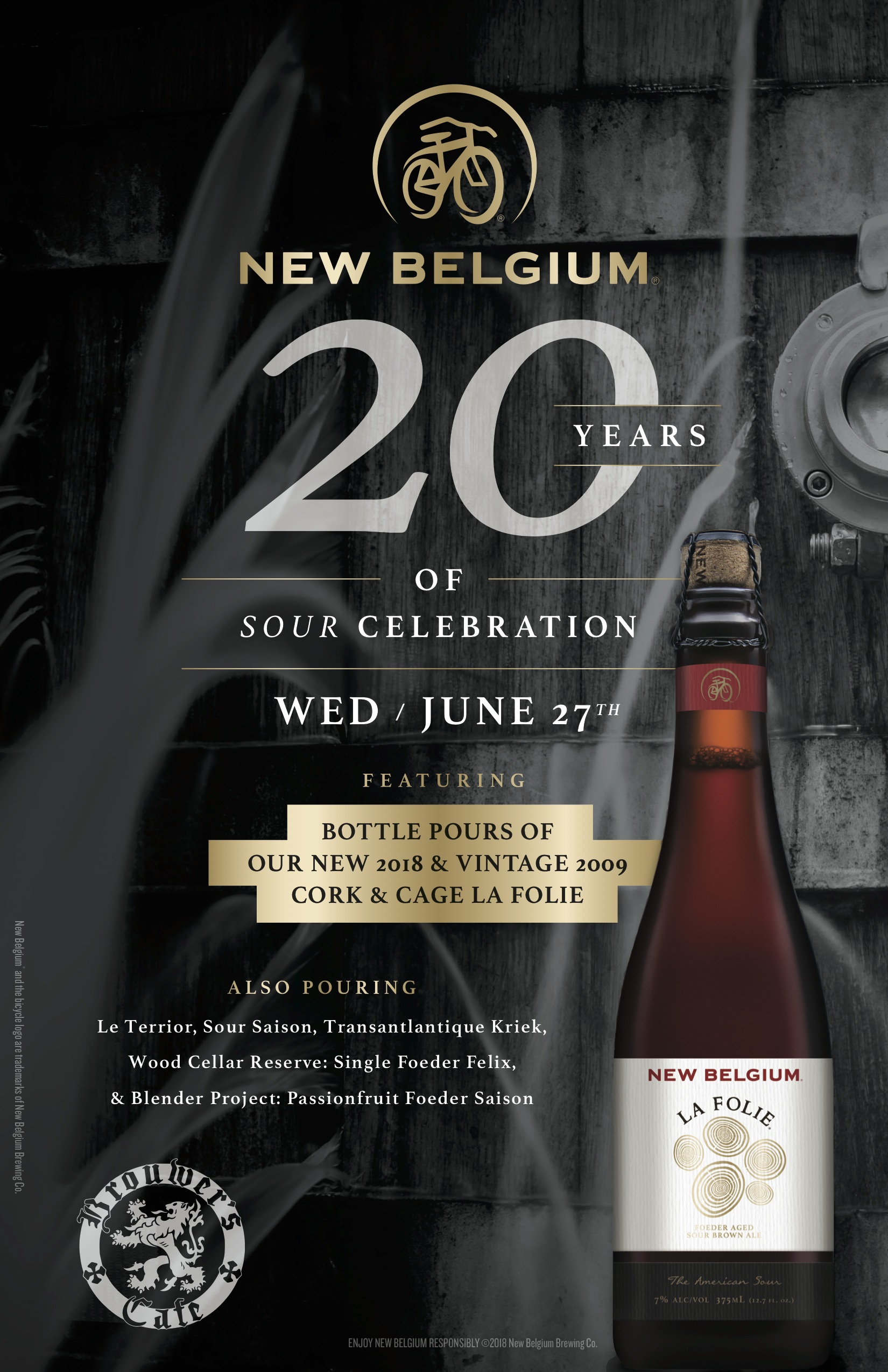 Wednesday, June 27th @ 5pm, Celebrate New Belgium 20 Years of Sour