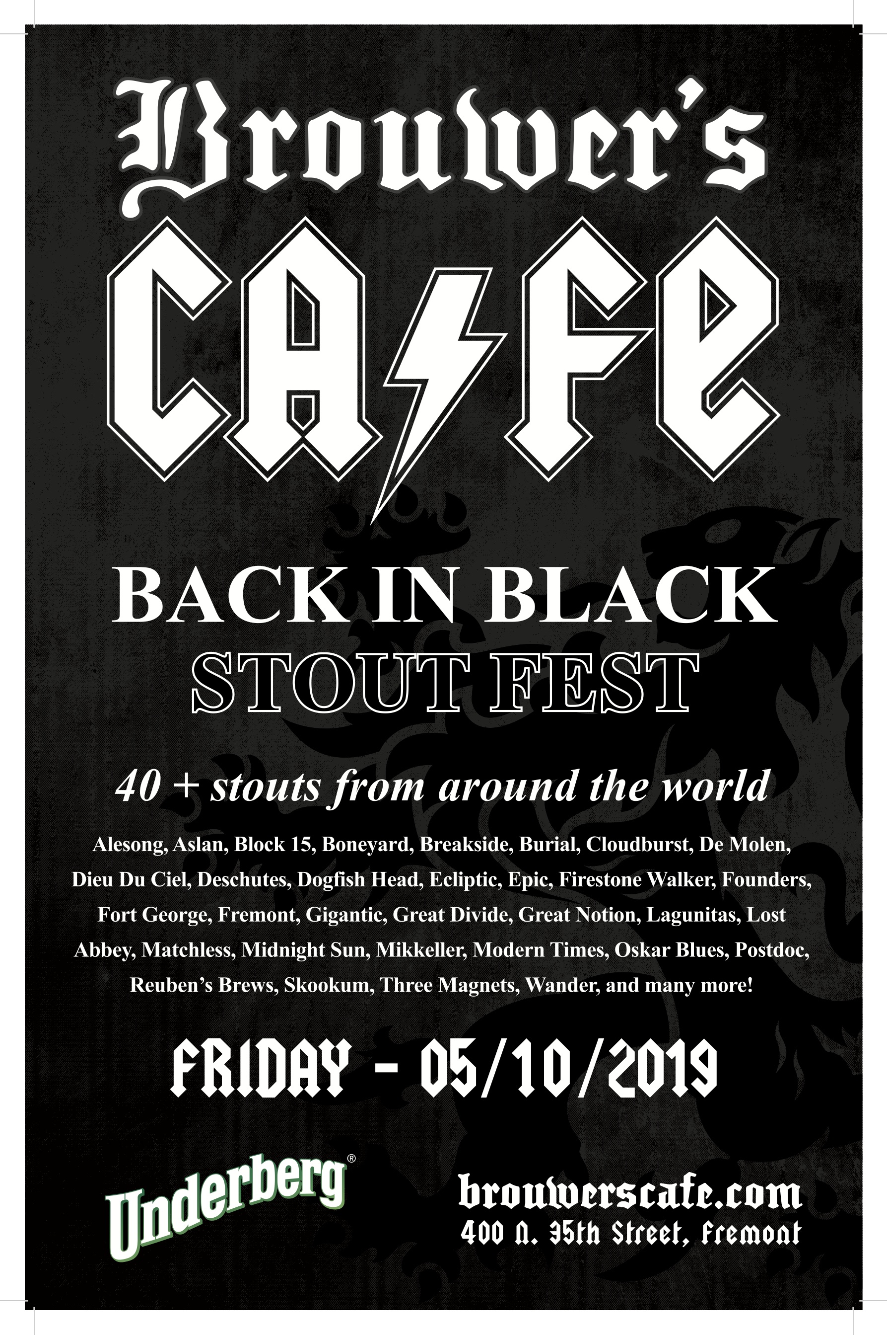 Friday, May 10-12, Back in Black Stout Fest