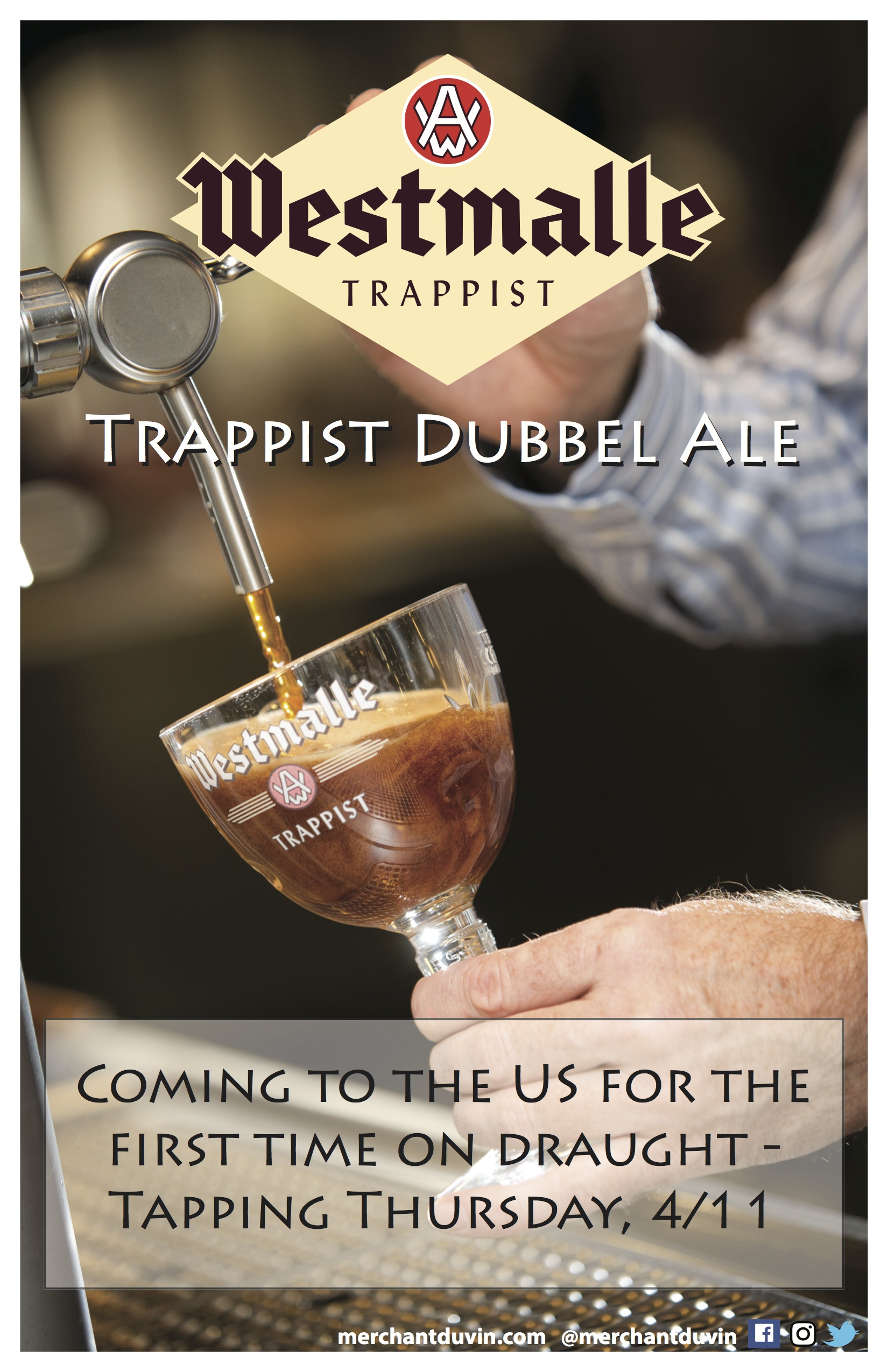 Thursday, April 11th Westmalle Dubbel on Draft