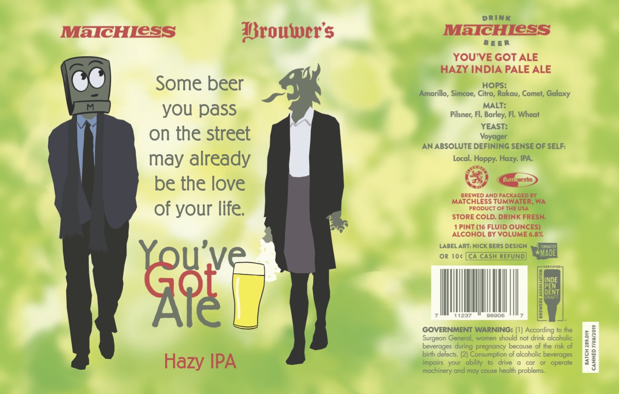 Thursday, July 11th @ 6pm Matchless Brewing You’ve Got Ale IPA Draft Release.